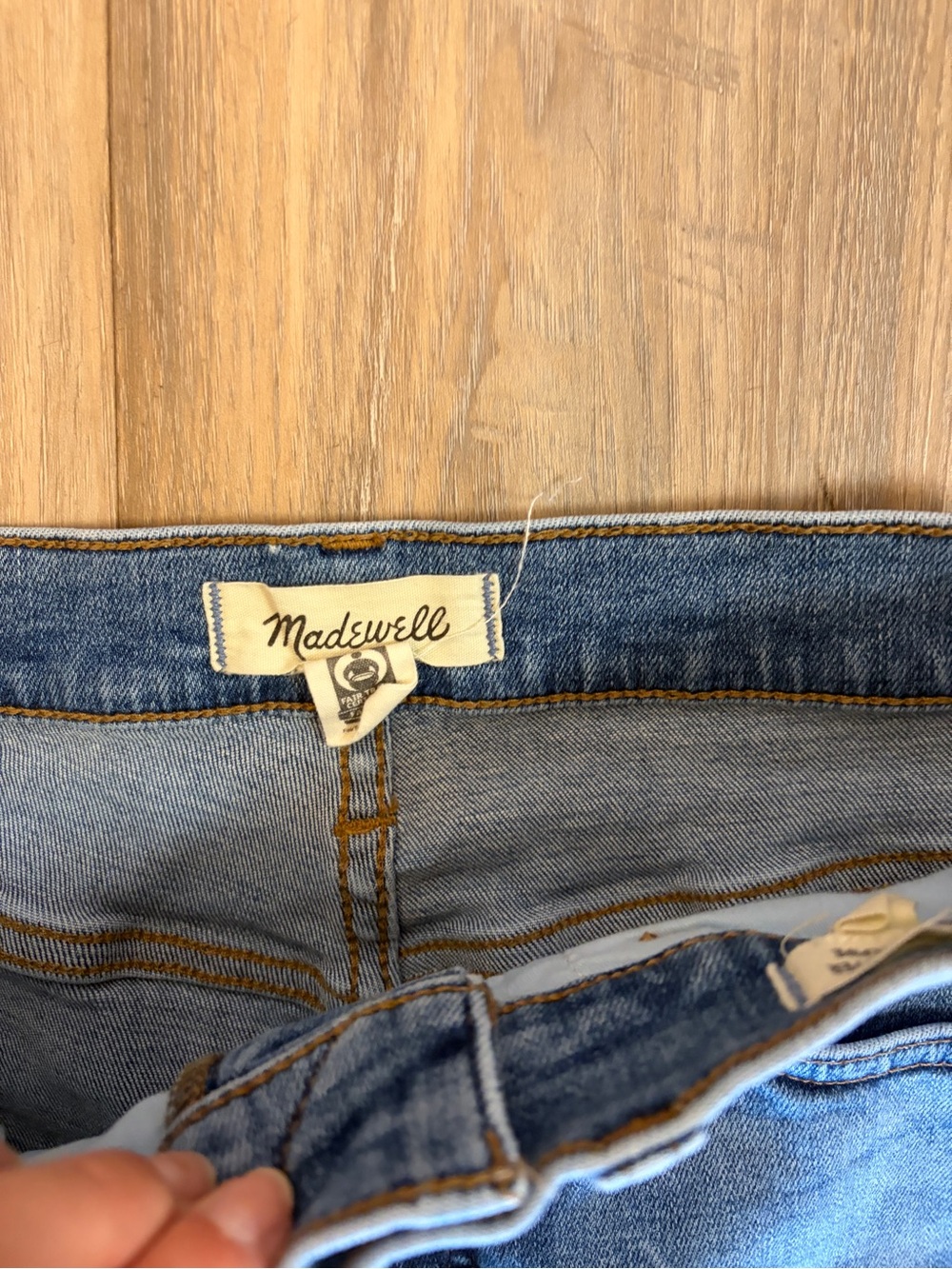 Madewell Roadtripper Stovepipe Jeans 28 Raw Hem Ankle Crop High Rise - Picture 4 of 5
